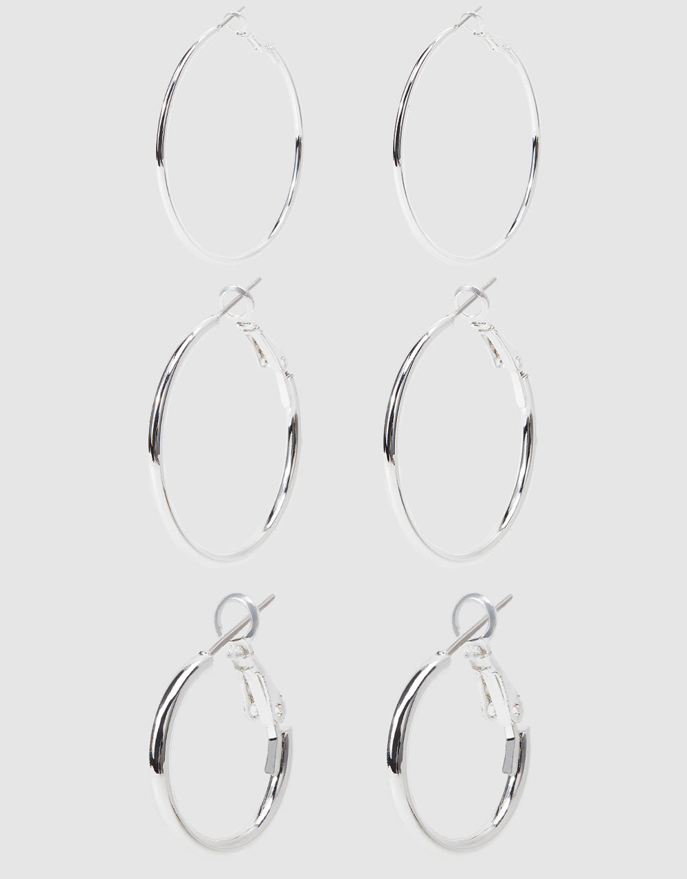 Pack Of 3 Hoop Earrings