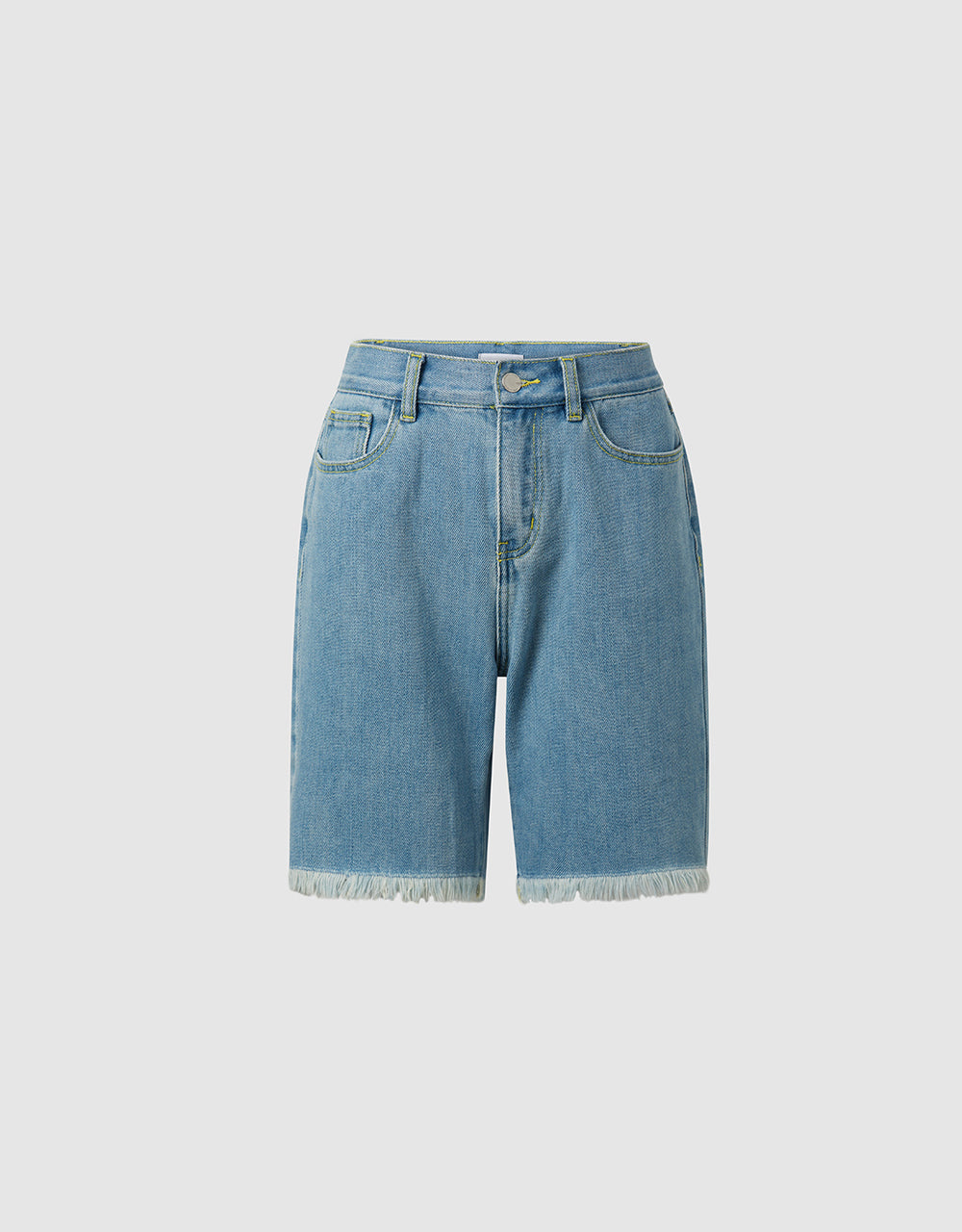 Frayed Hem Denim Shorts