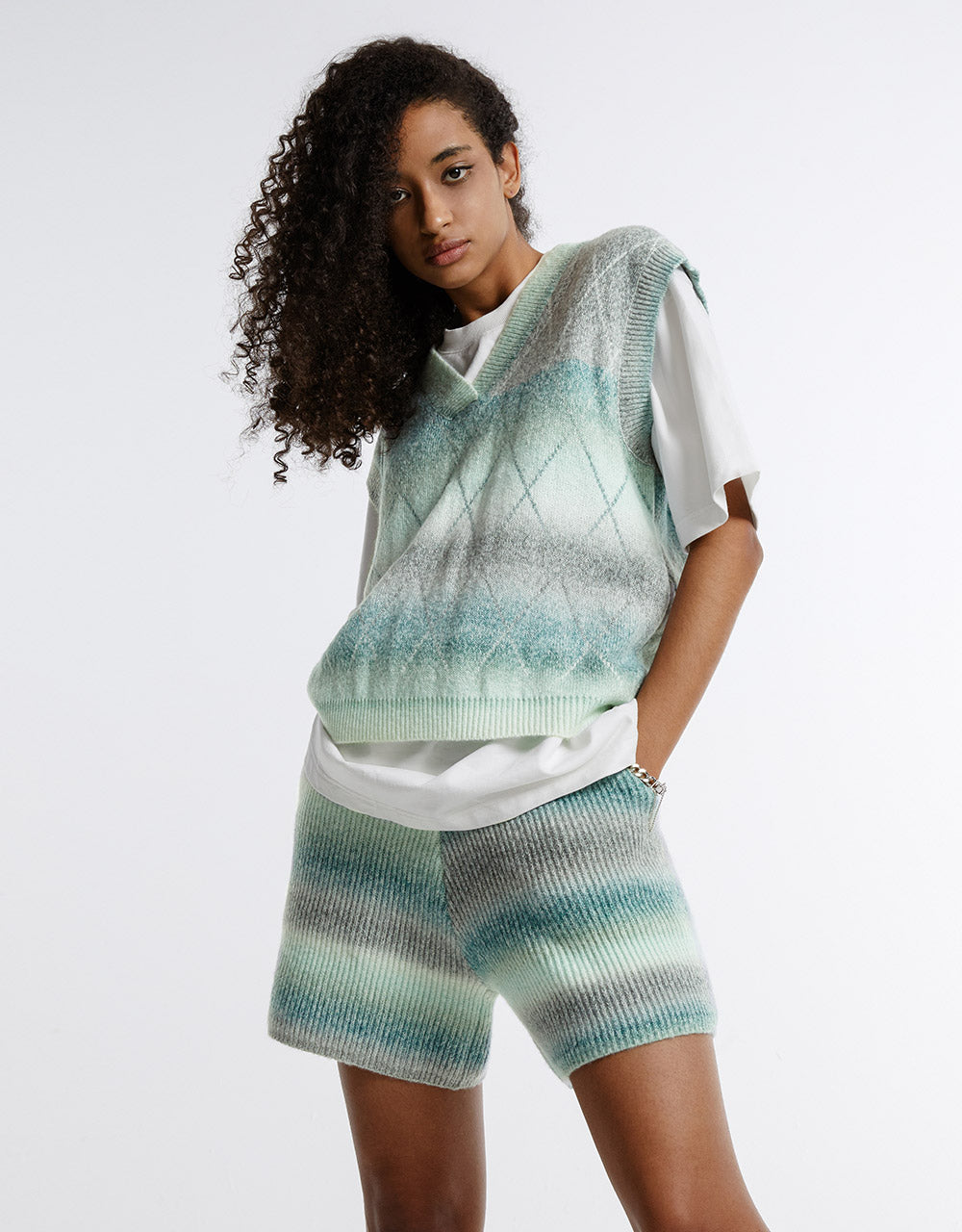 Ombre Knitted Shorts