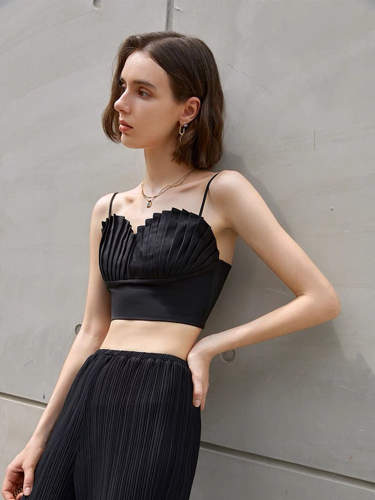 Colette Sea Shell Bustier Top- Black – FancyAdd