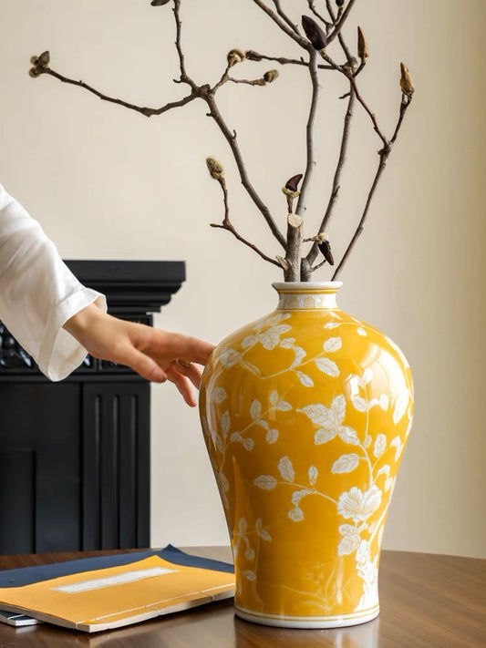 Prosperity Yellow Orchid: An Entryway and Living Room Vase