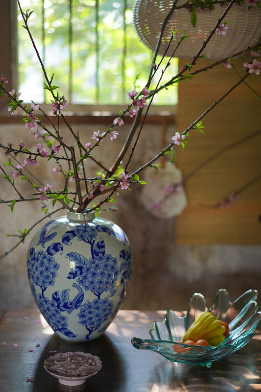 Blue and White Porcelain Chinese Vase