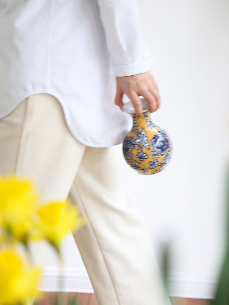 翡翠ポット春花瓶シリーズ、青と白の磁器の花瓶