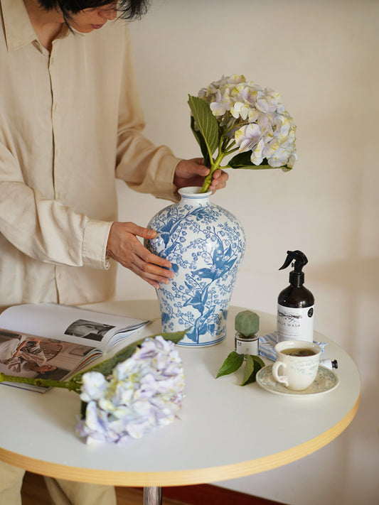 Bluebell / Light Blue Porcelain Flower Vase