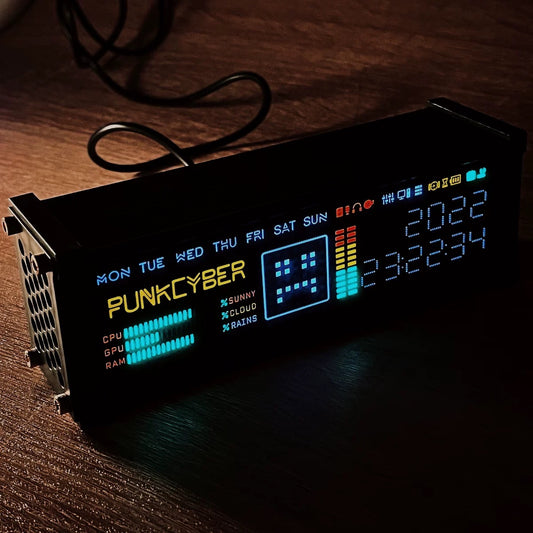 Electronic Simulated Fluorescent Tube Clock