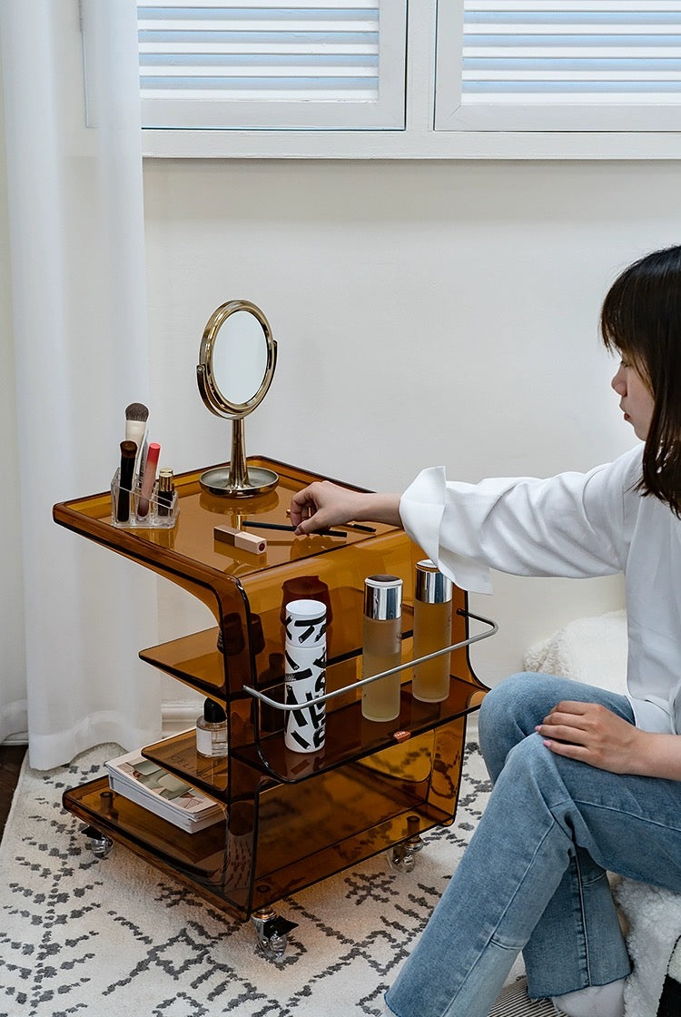 Acrylic Trolley Side Table