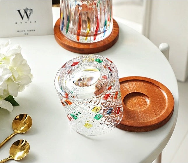 Whimsical Swirl Painted Glassware Set