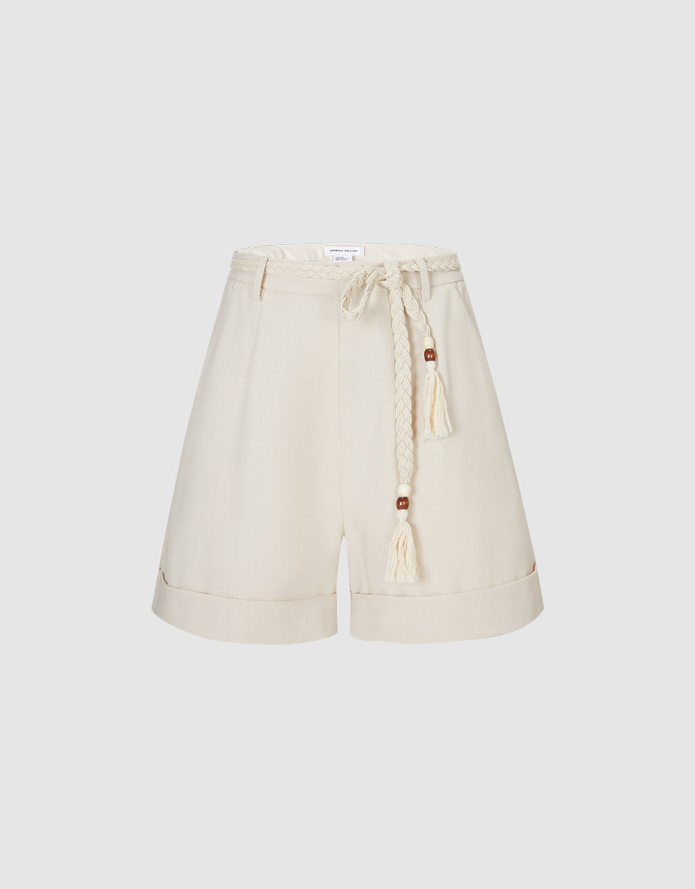 Denim Shorts With Tassle Belt