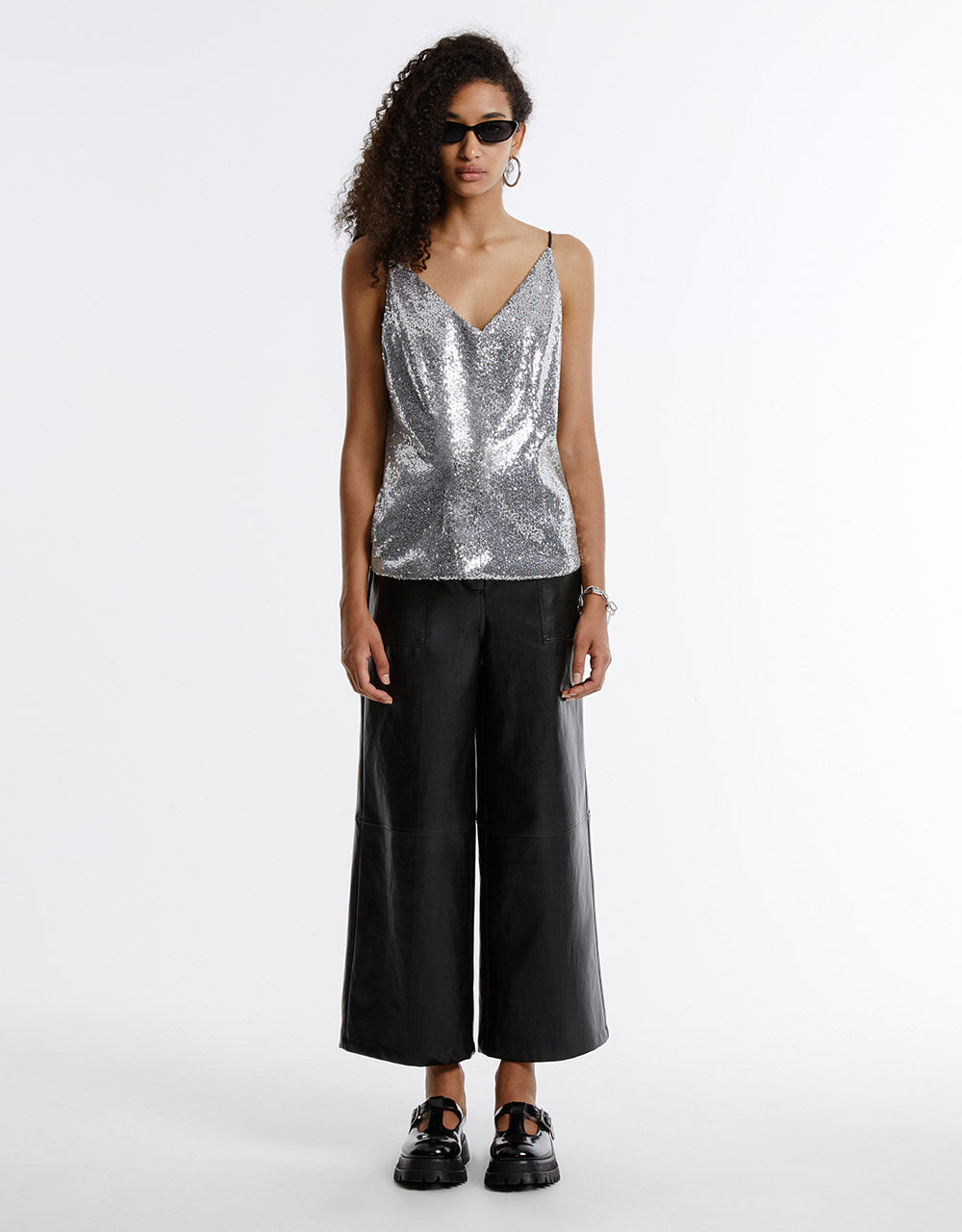 Cut Out Back Sequin Camisole