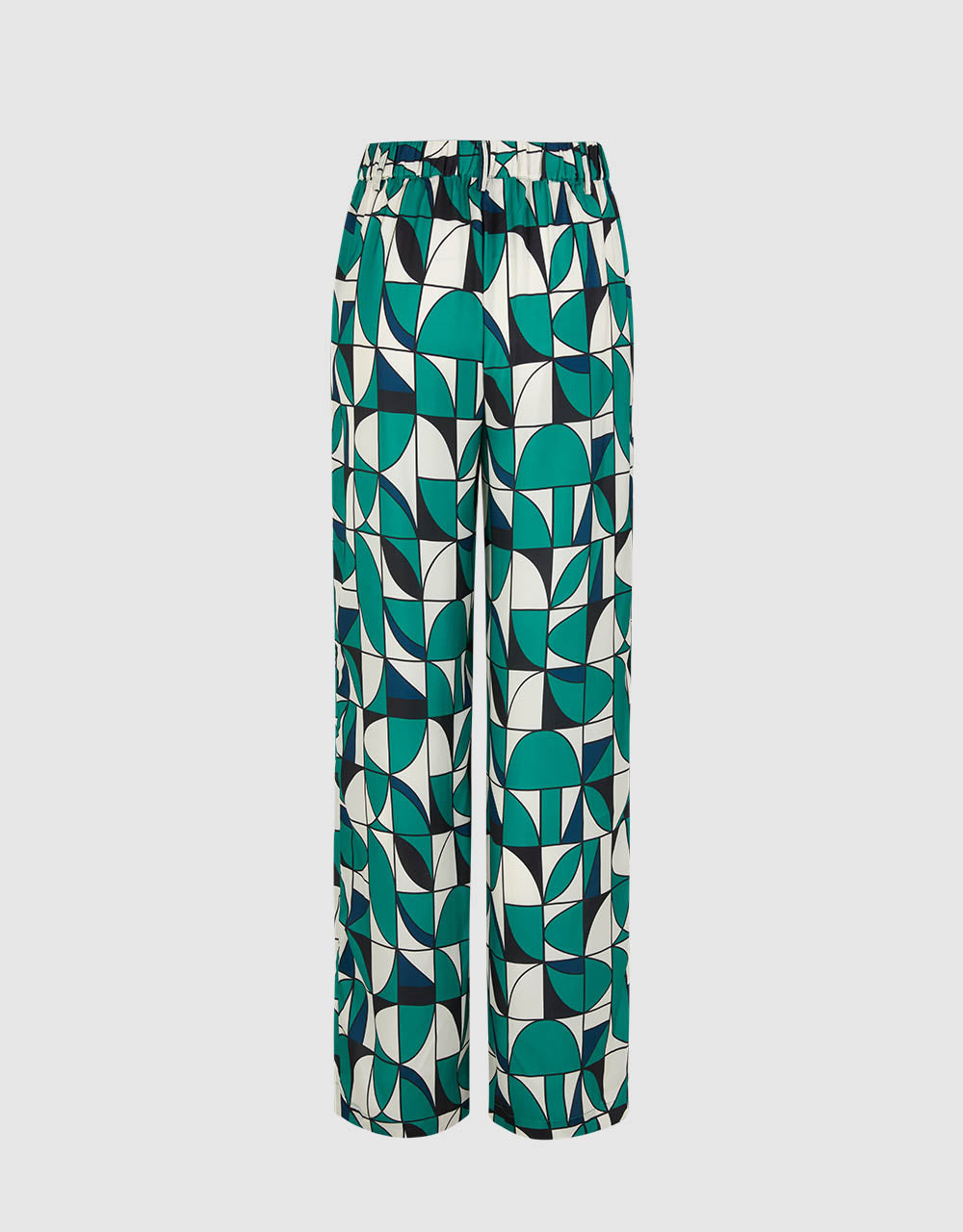 Geometric Print Wide Leg Pants