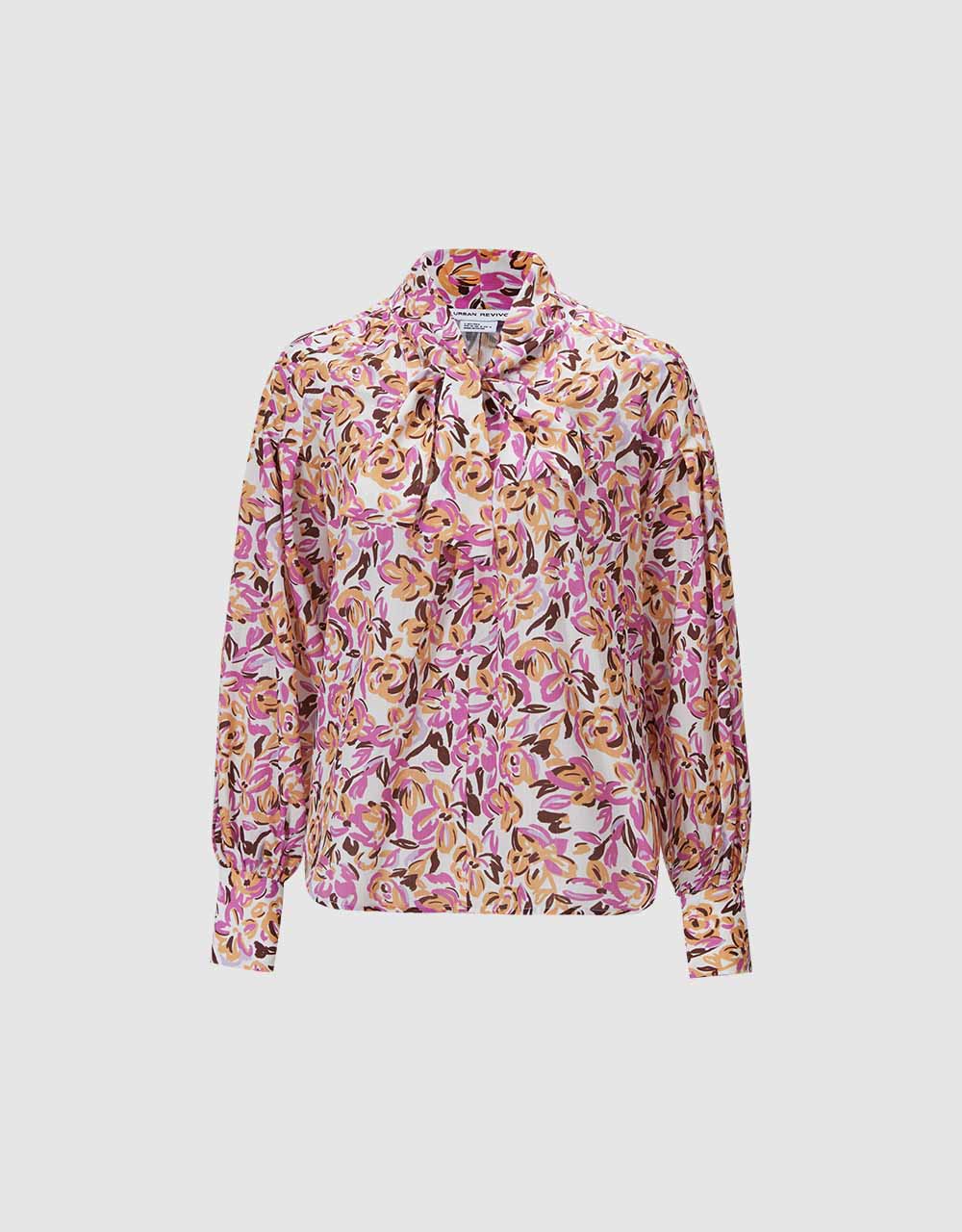 Bow Detail Floral Blouse