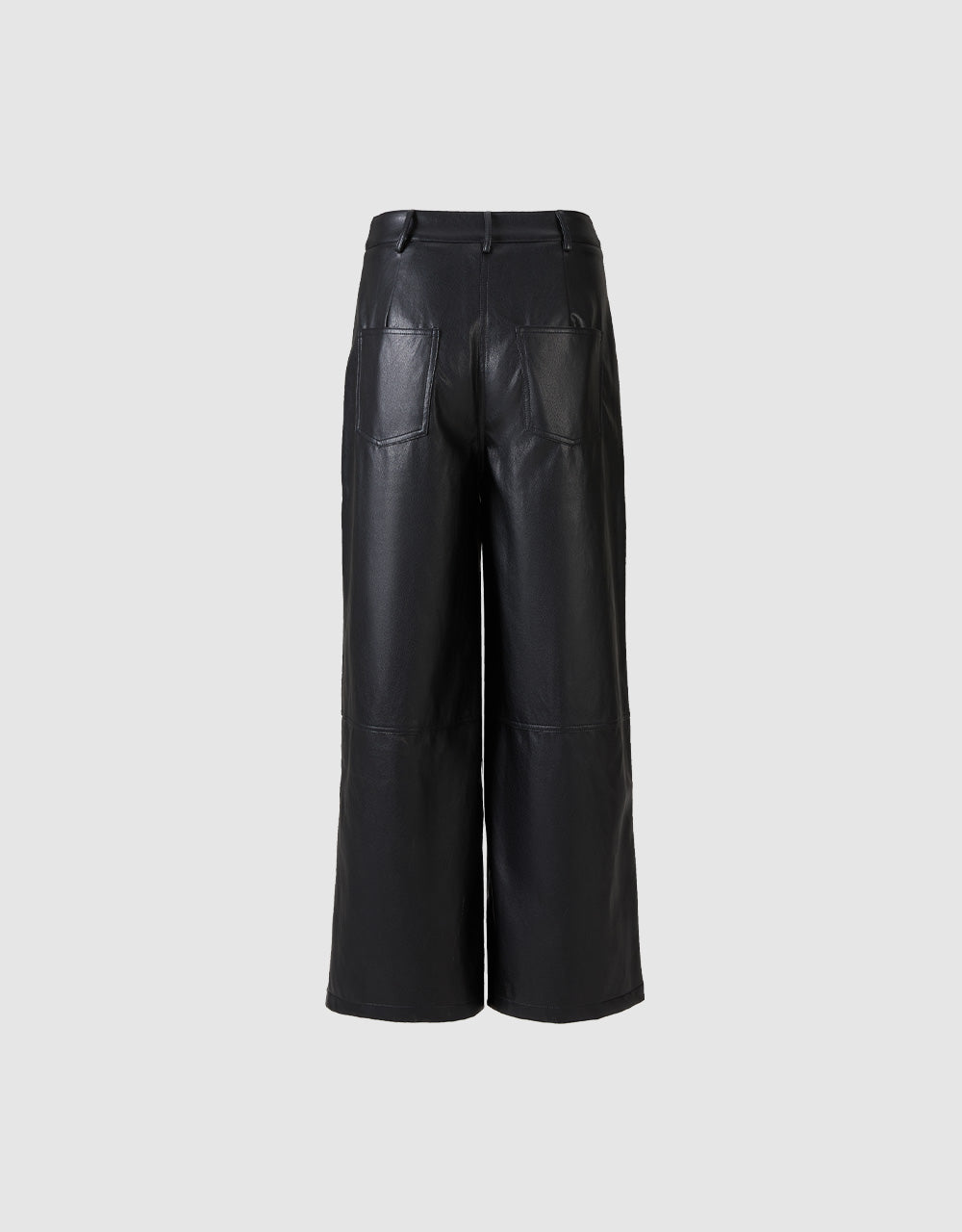 Faux Leather Wide Leg Pants