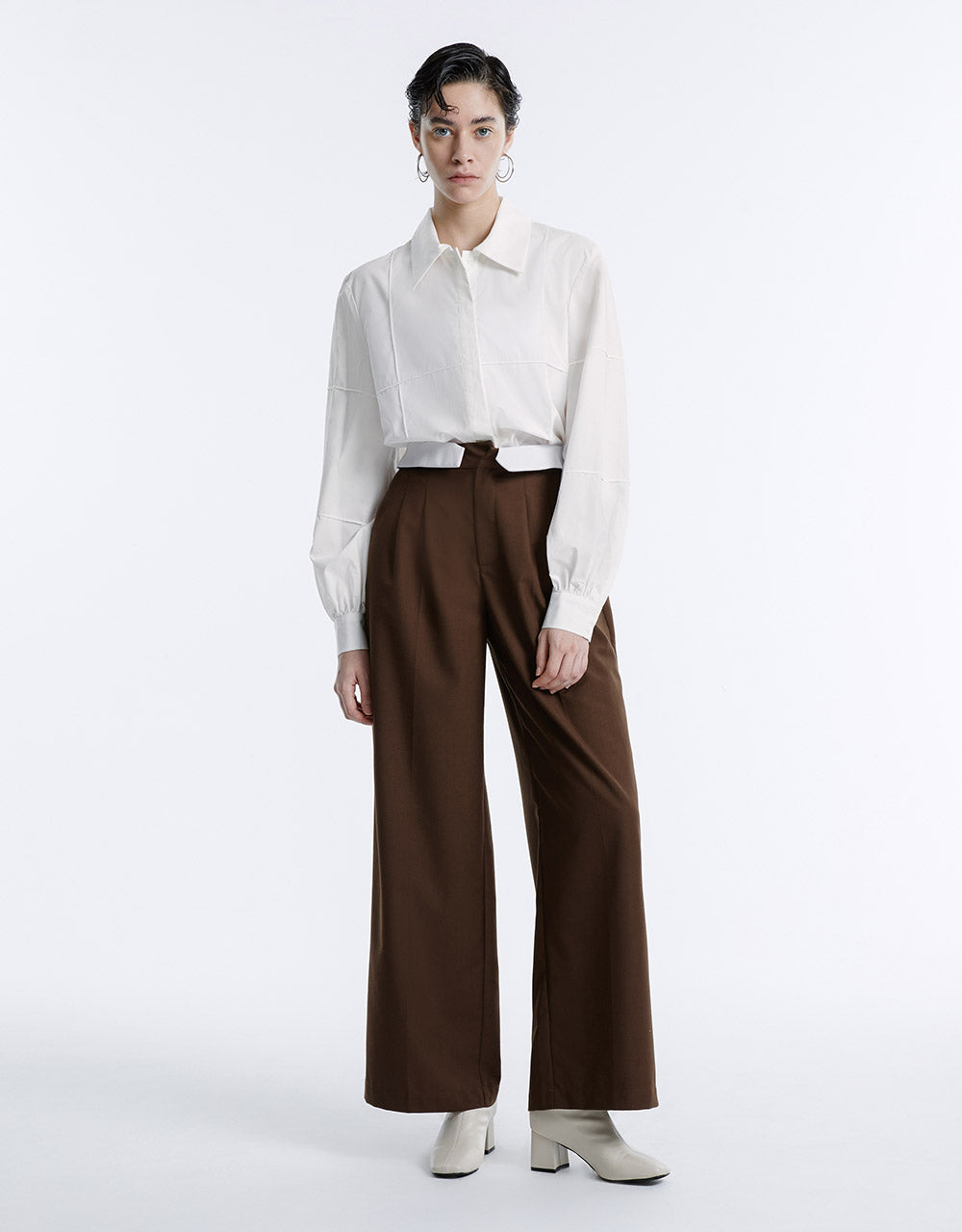 Pleated Wide Leg Pants