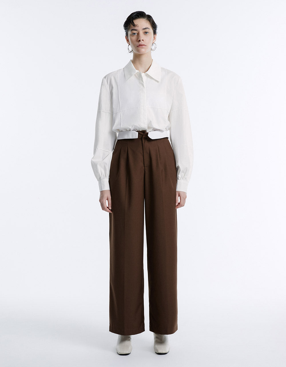 Pleated Wide Leg Pants