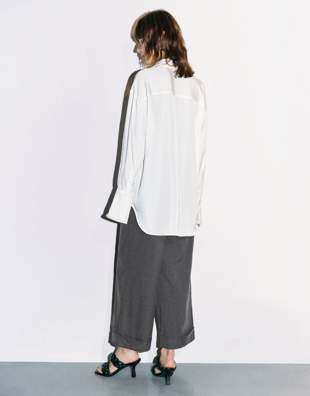 Roll Up Hem Straight Pants