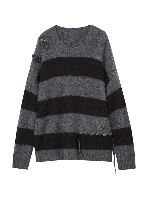 루즈 보더 벨트 Effortless Knit 