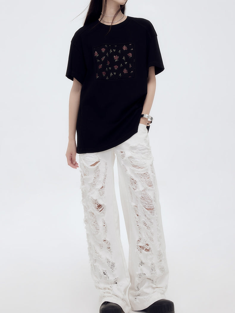 Rose Casual Oversize T-Shirt