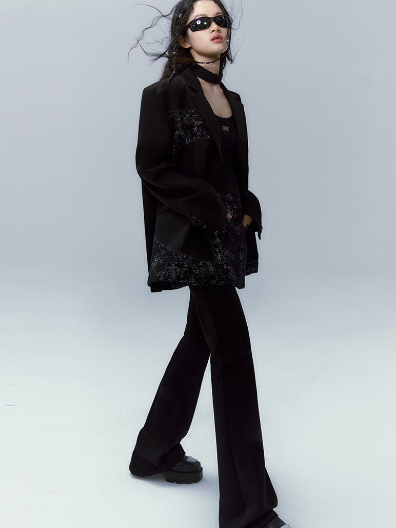 Velvet Layered Classic Pants