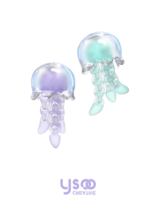 Swing Jellyfish Clear Pierced&Ear-Clip