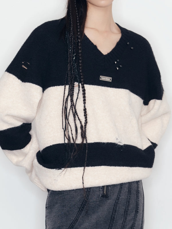 루즈 보더 벨트 Effortless Knit 