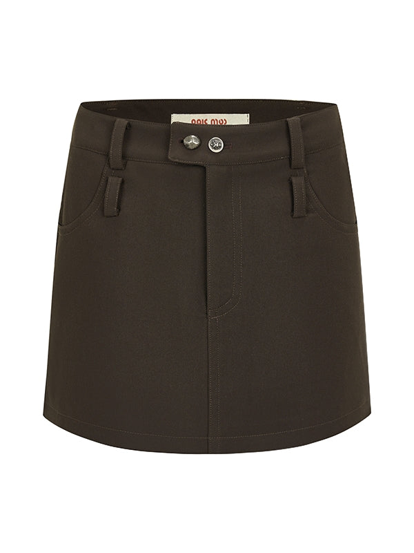 2Type Short Long I-Line High-Waist Skirt