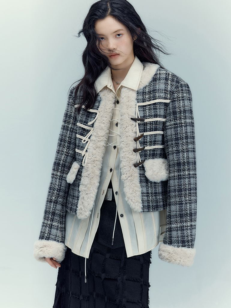 체크보아 레트로 큐트 숏스커트 