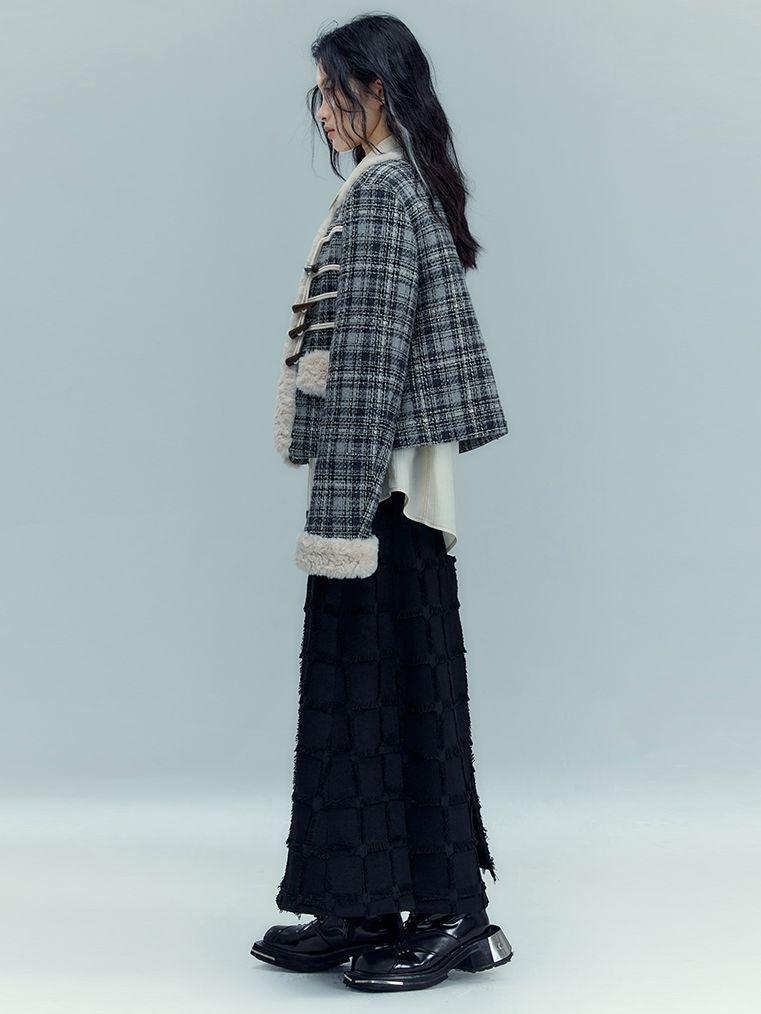 체크보아 레트로 큐트 숏스커트 