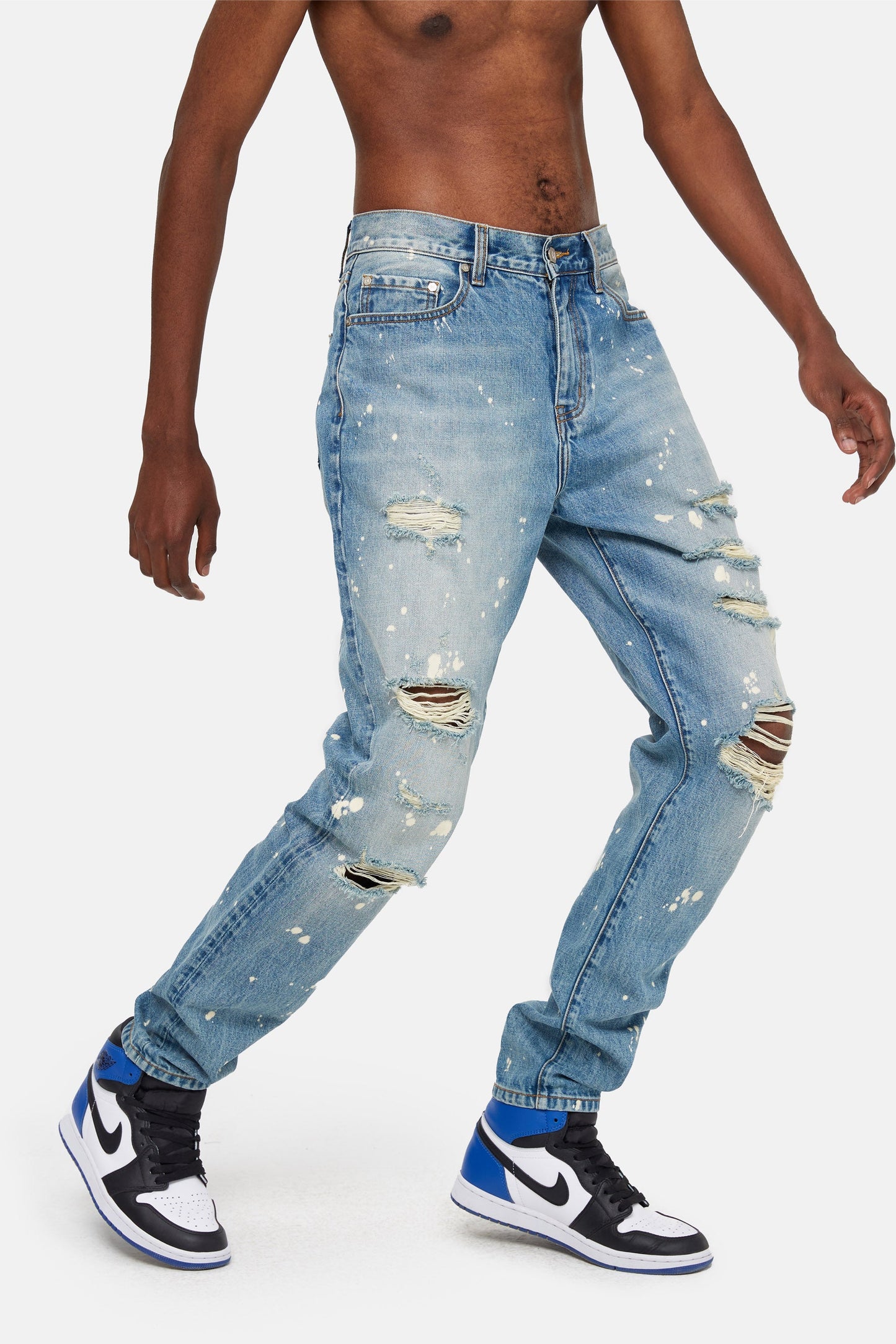 MEDM 디스트레스드 데님 팬츠 