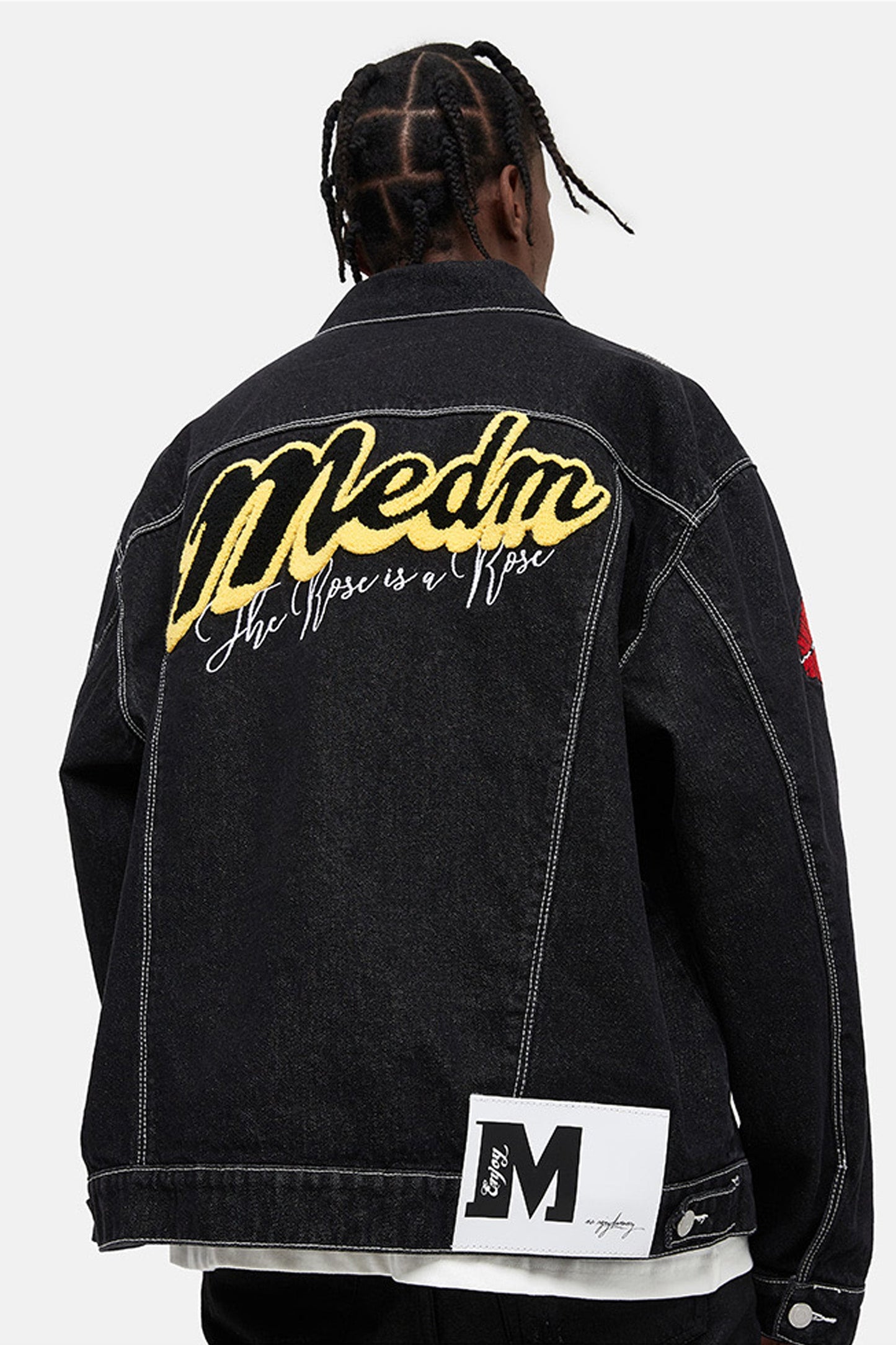 MEDM 자수 패치 데님 재킷