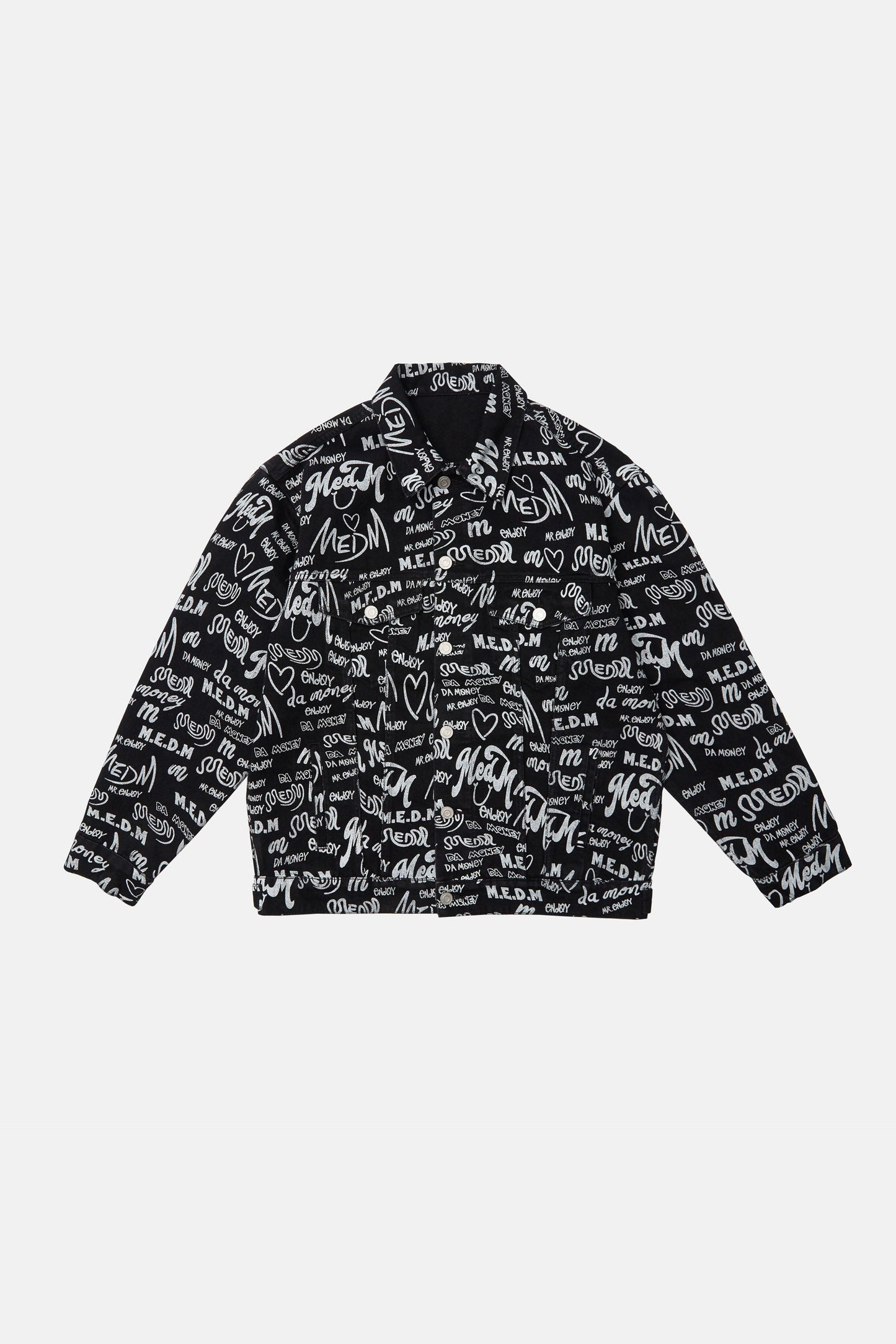 MEDM 패턴 프린트 데님 재킷