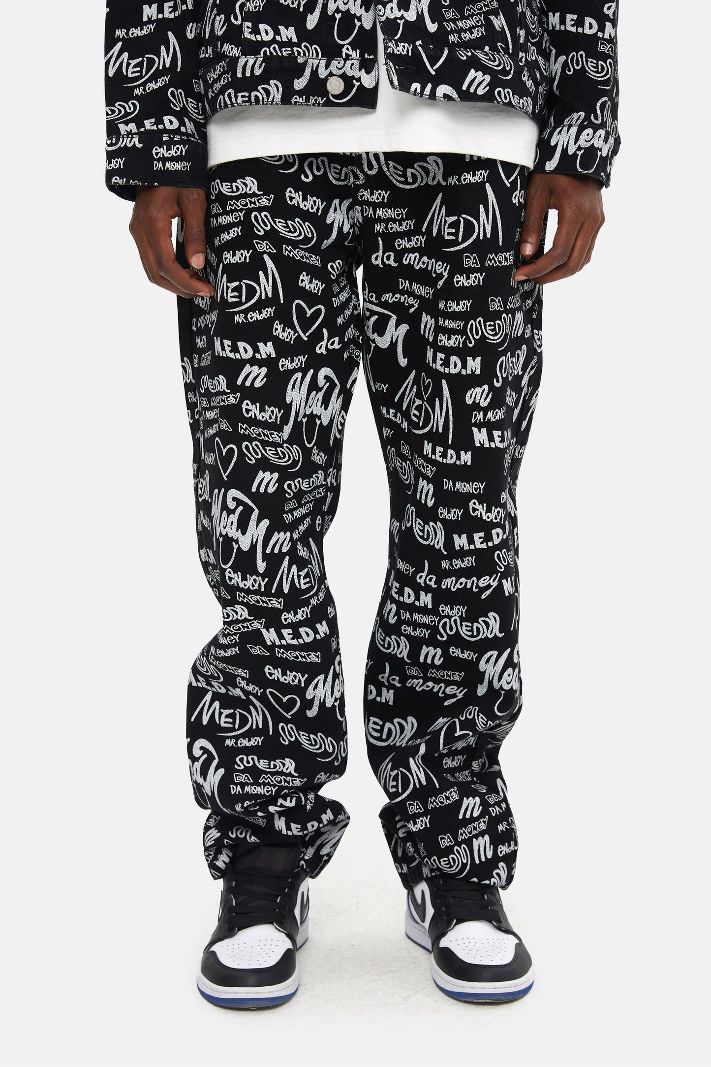 MEDM パターンプリント デニムパンツ