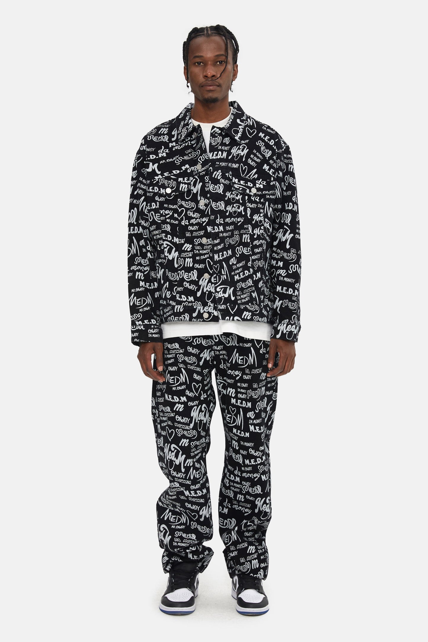 MEDM パターンプリント デニムパンツ