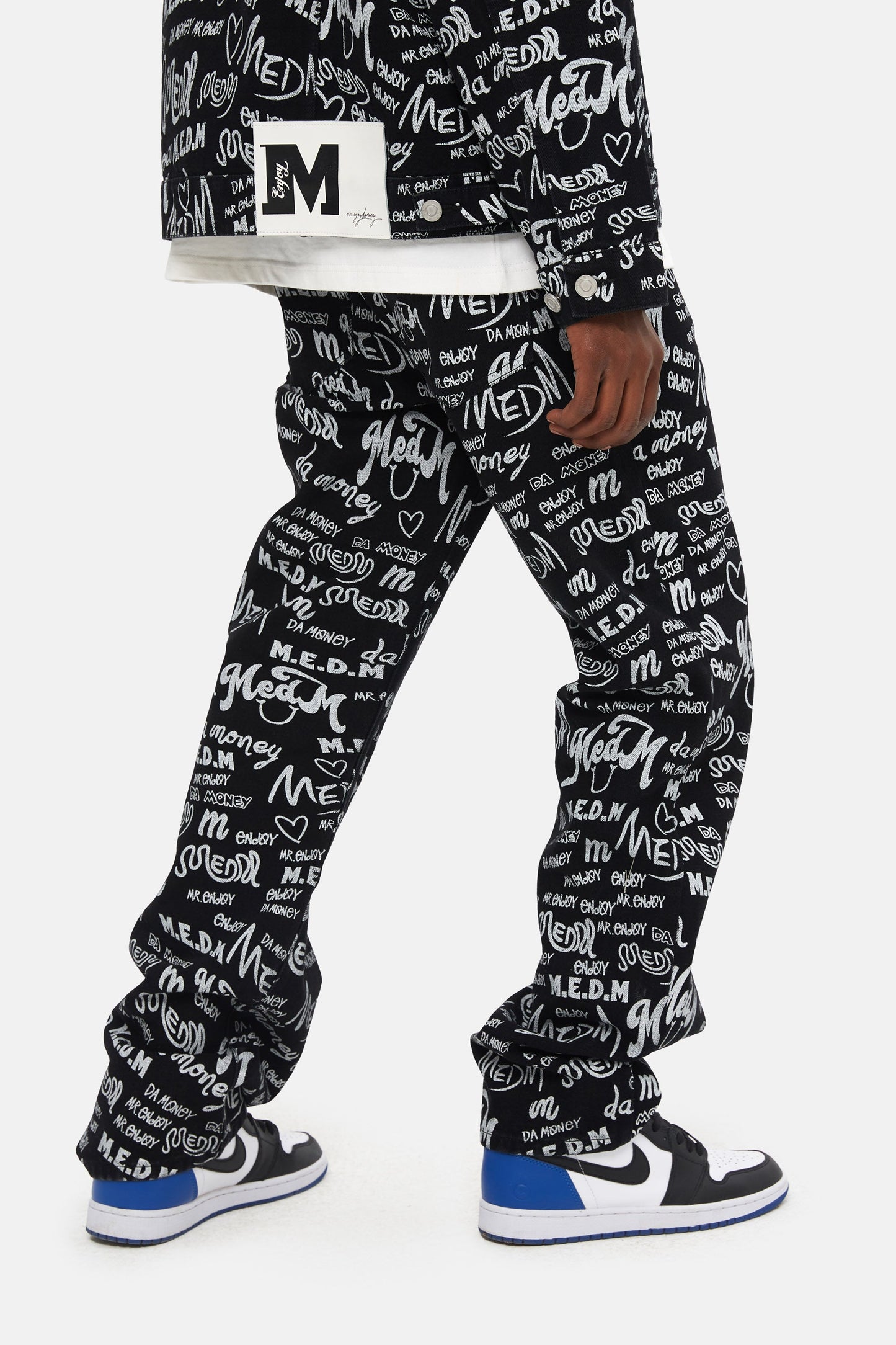 MEDM パターンプリント デニムパンツ