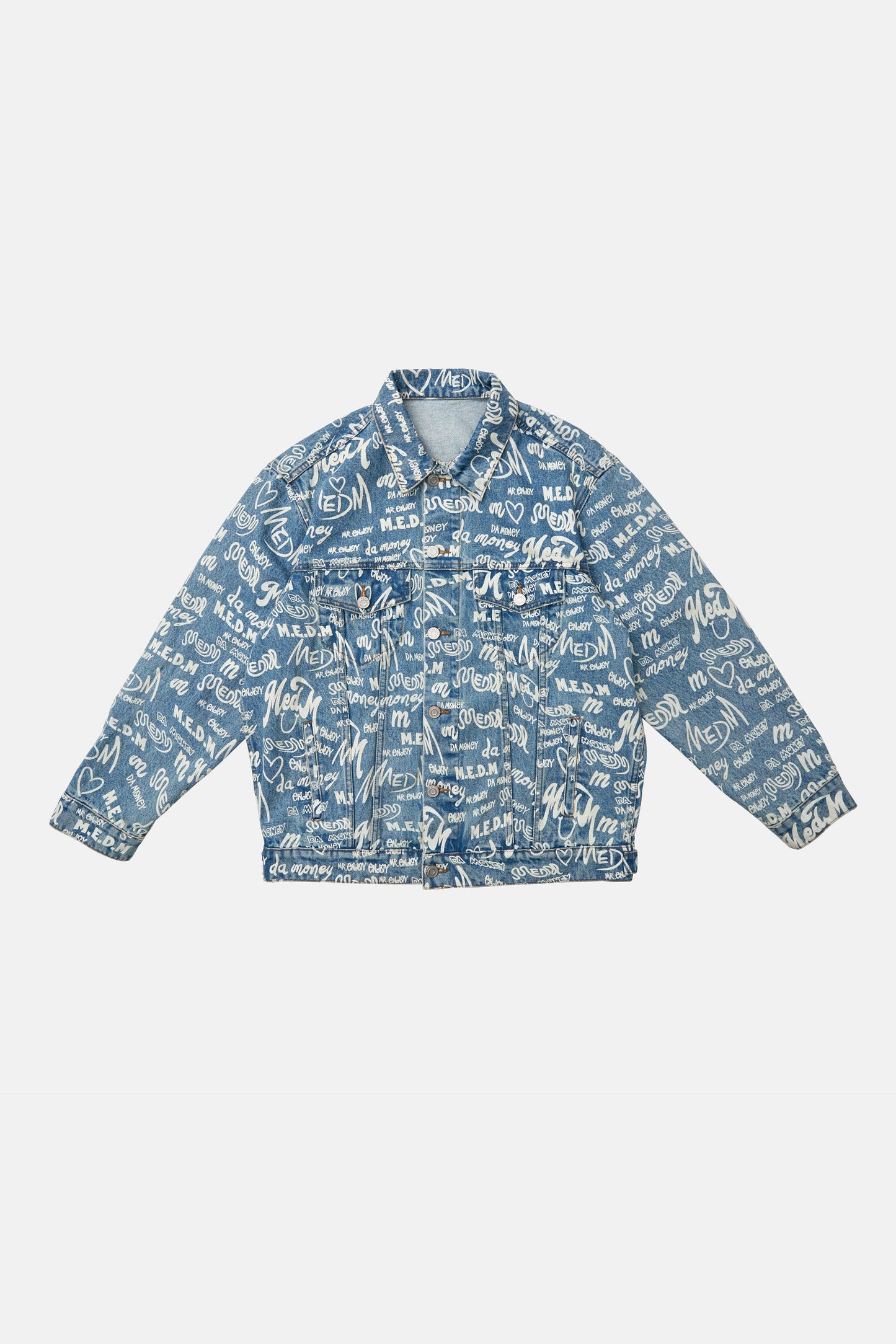 MEDM 패턴 프린트 데님 재킷