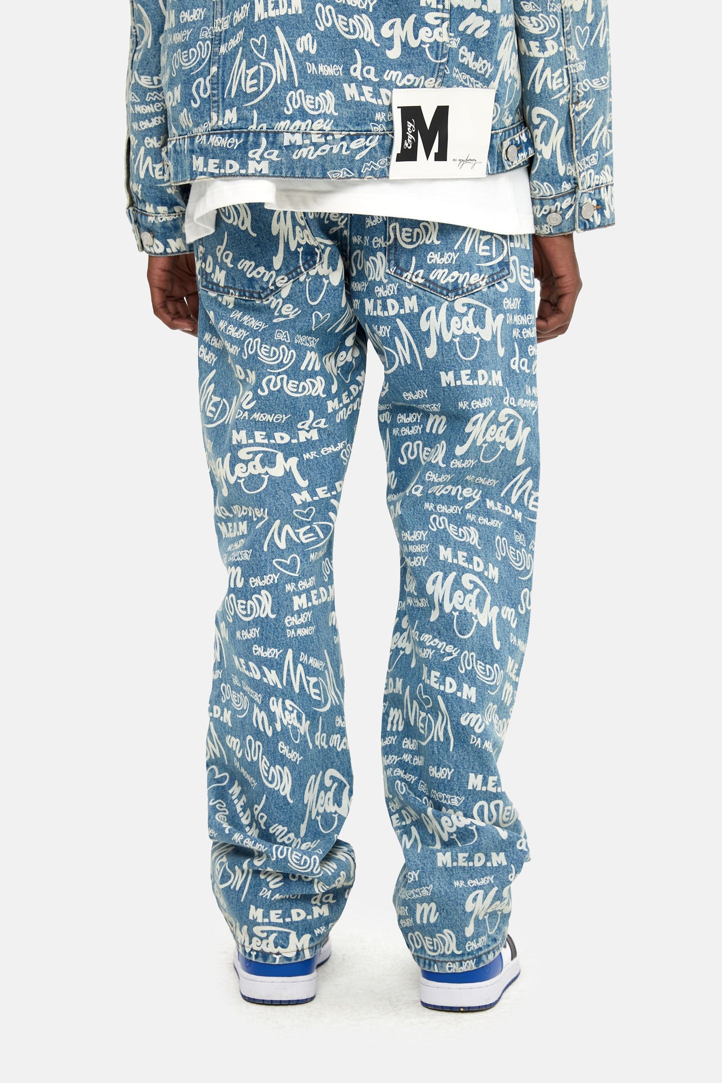 MEDM パターンプリント デニムパンツ