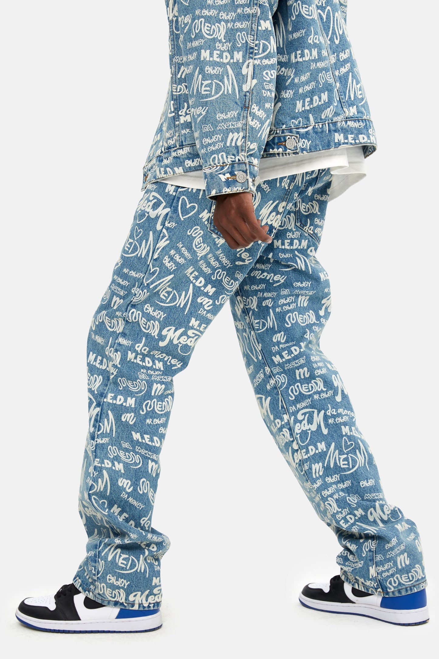 MEDM パターンプリント デニムパンツ
