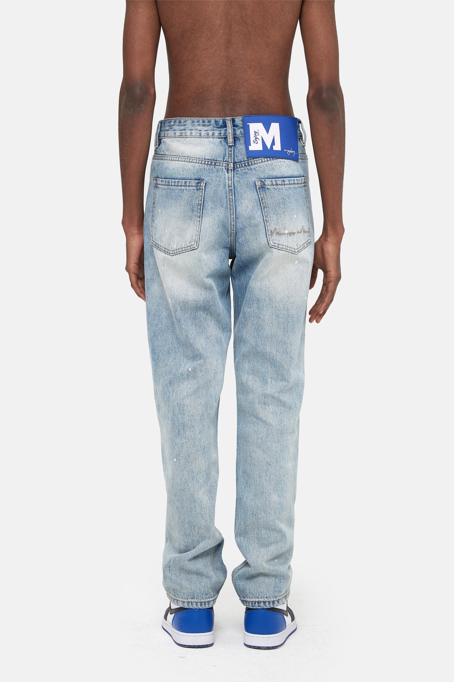 MEDM ディストレスト デニムパンツ