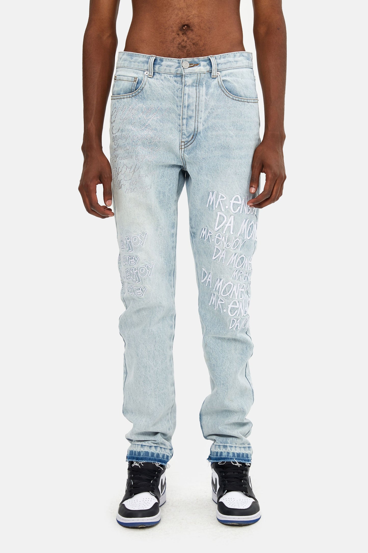 MEDM 刺繍デニムパンツ