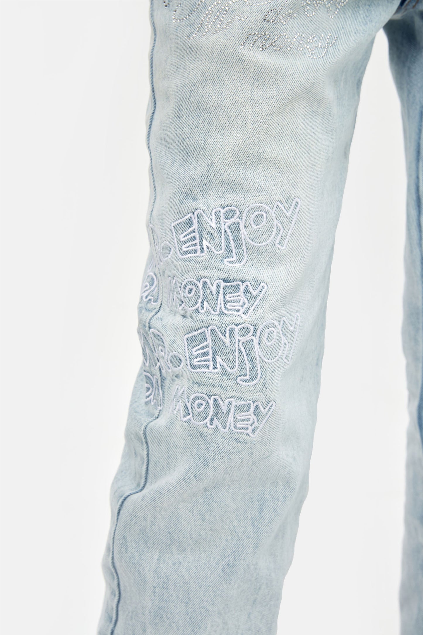 MEDM 刺繍デニムパンツ