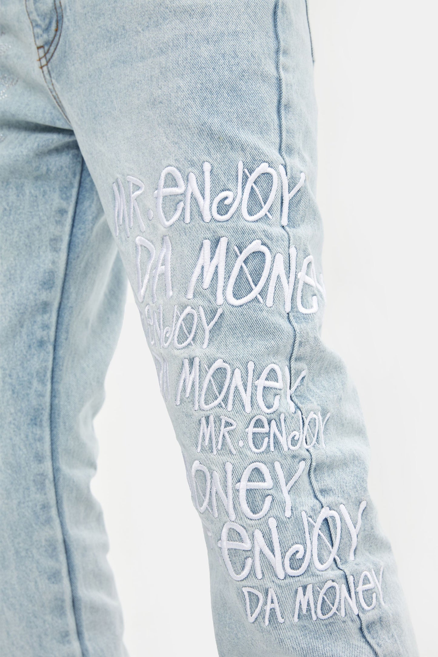 MEDM 刺繍デニムパンツ