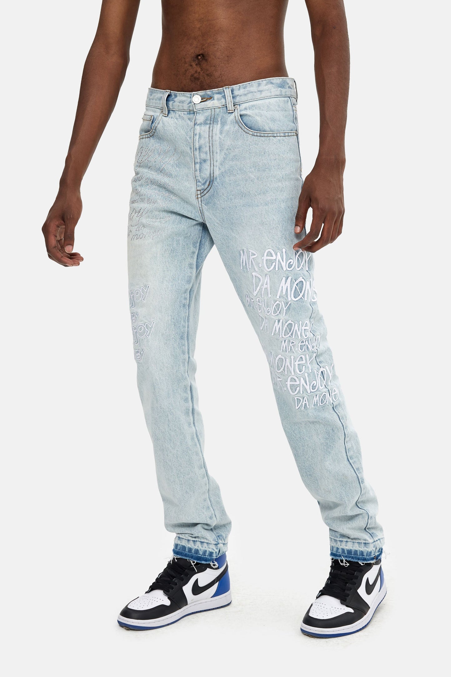 MEDM 刺繍デニムパンツ