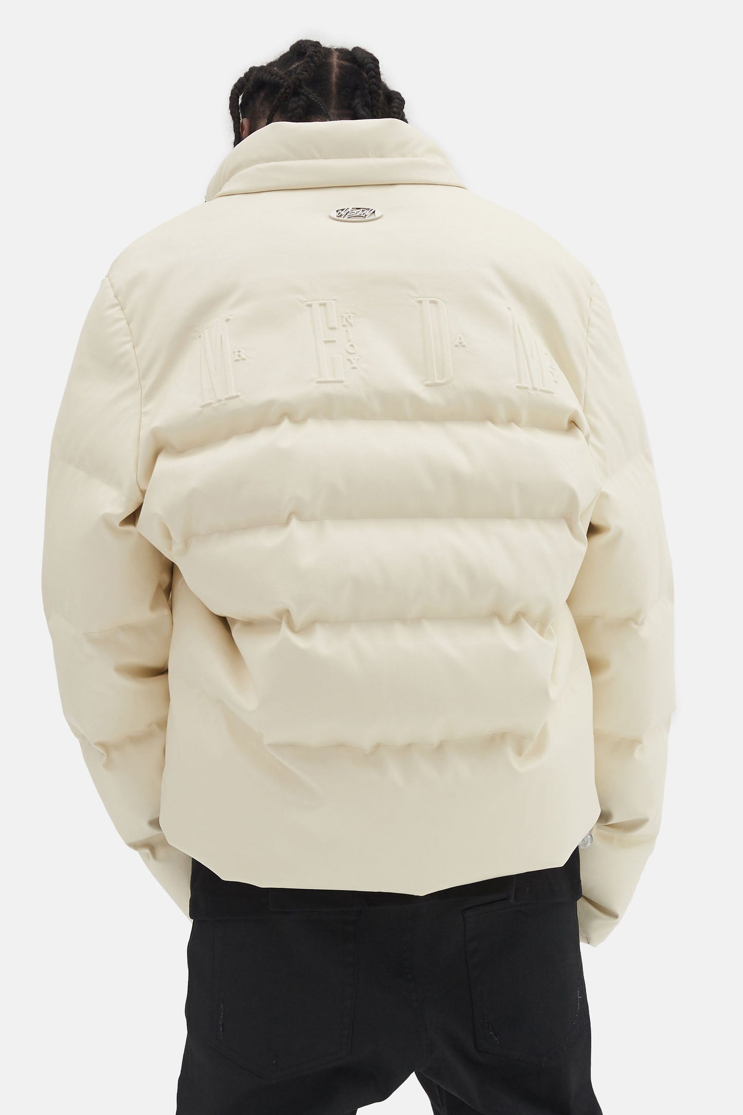 MEDM 마이크로파이버 가죽 푸퍼 재킷