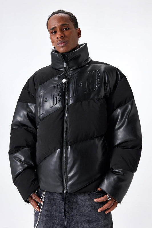 MEDM 엠보싱 로고 다운 재킷