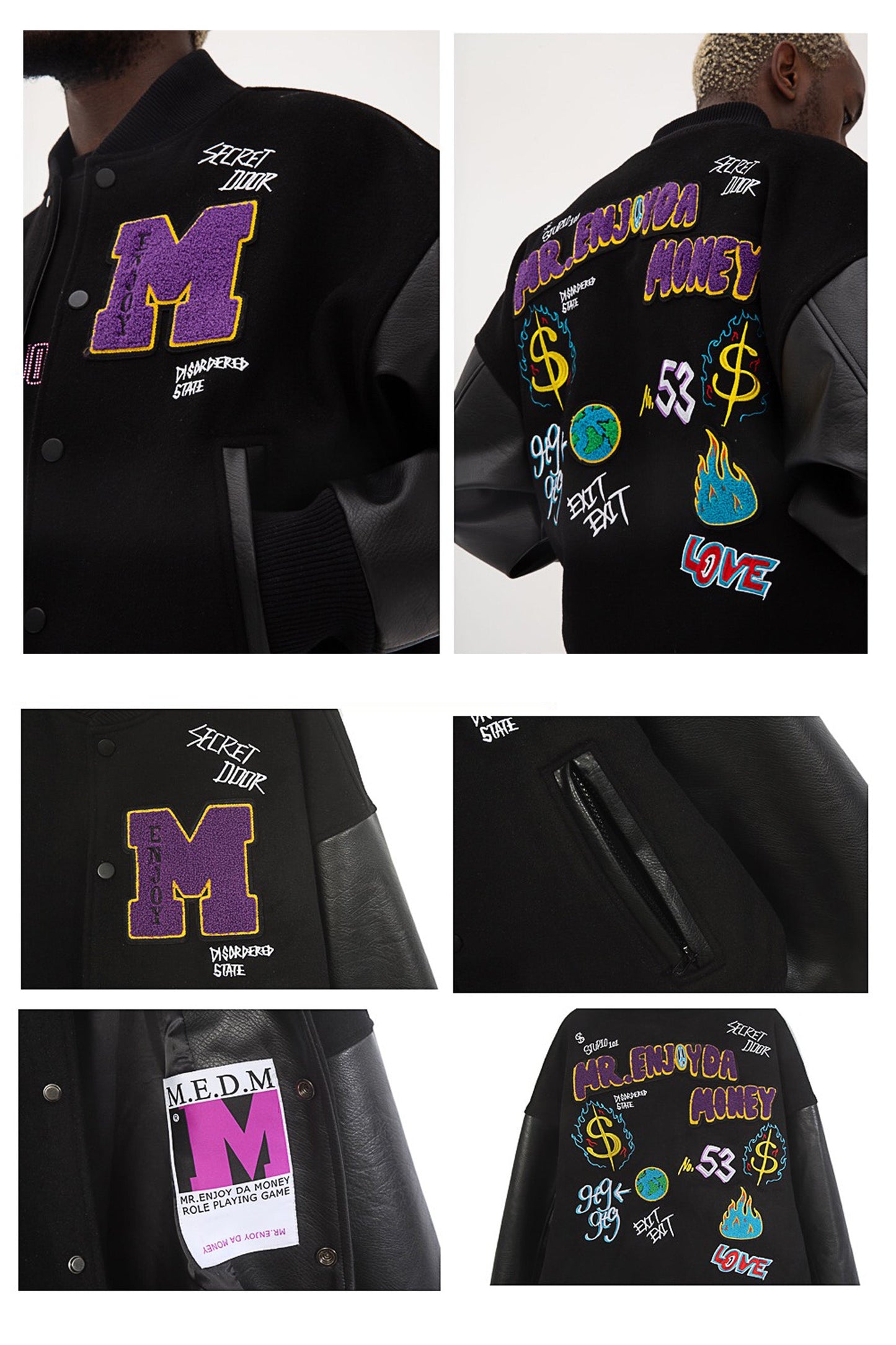 MEDM 자수 패치 재킷