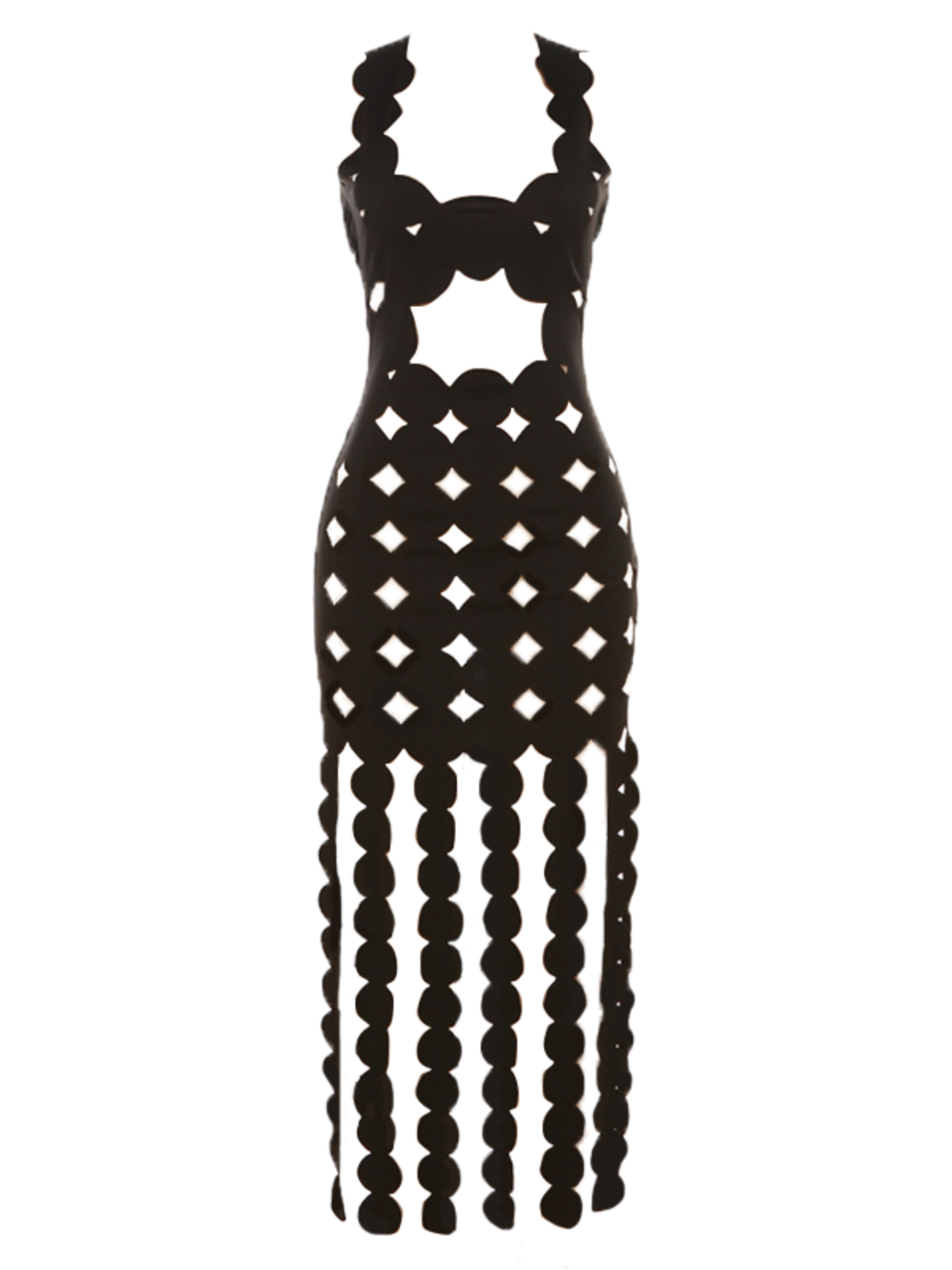 Nyx Circle Cutout Fringe Maxi Dress