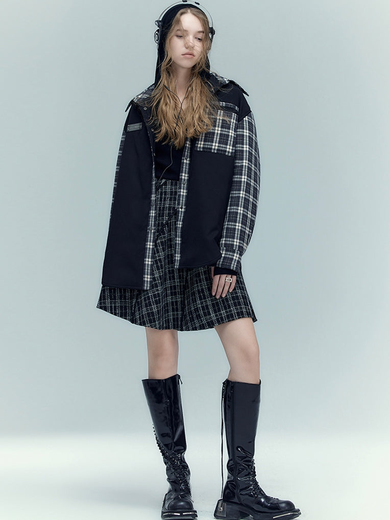 멀티 플레이드 셔츠 