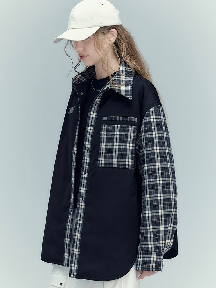 멀티 플레이드 셔츠 