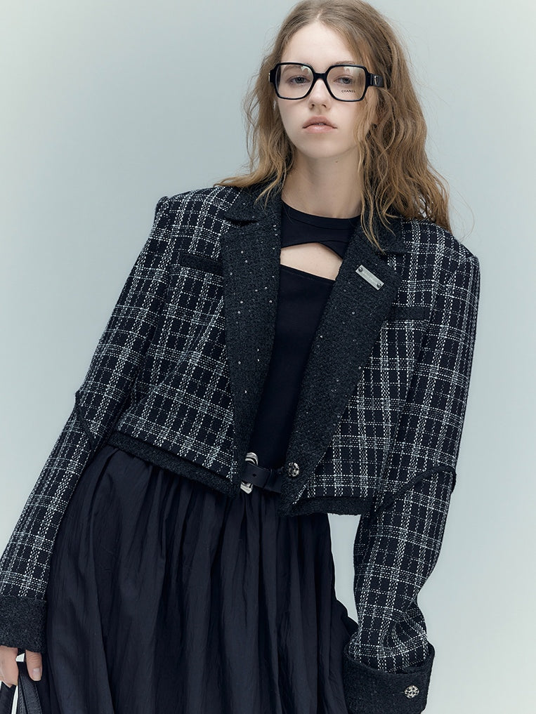 Classic Check Short Jacket ＆ Skirt