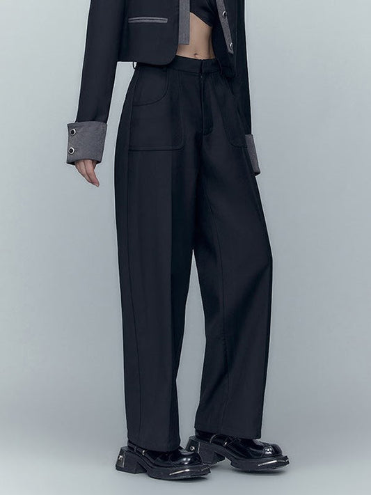 Simple Straight Suit Pants