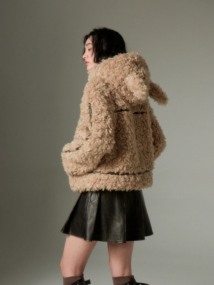 Rabbit Ears Eco-friendly Fur Jacket